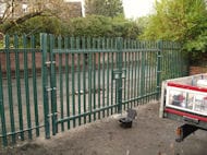Green Powder Coated Steel Palisade Double Gates Security